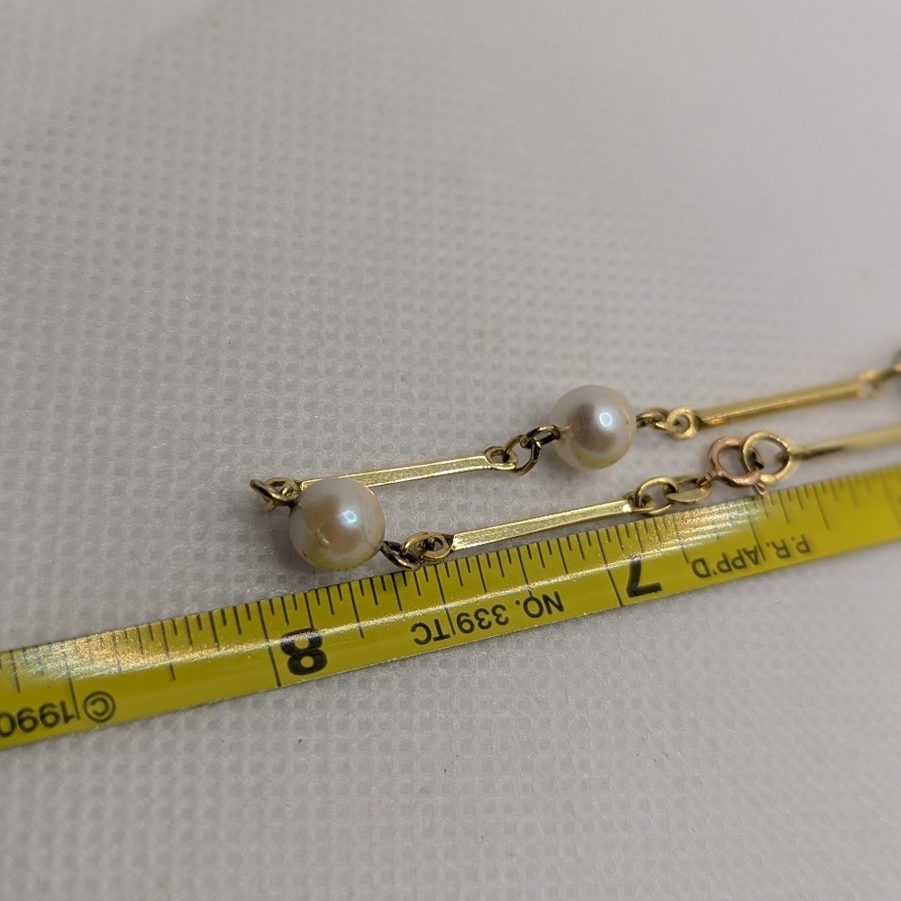 ✨ 8K Gold Natural Pearl Necklace ✨ - Picture 10 of 11